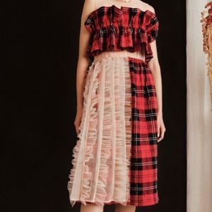Simone Rocha X H&M - Plaid and Lace dress with Pearls - 38/small